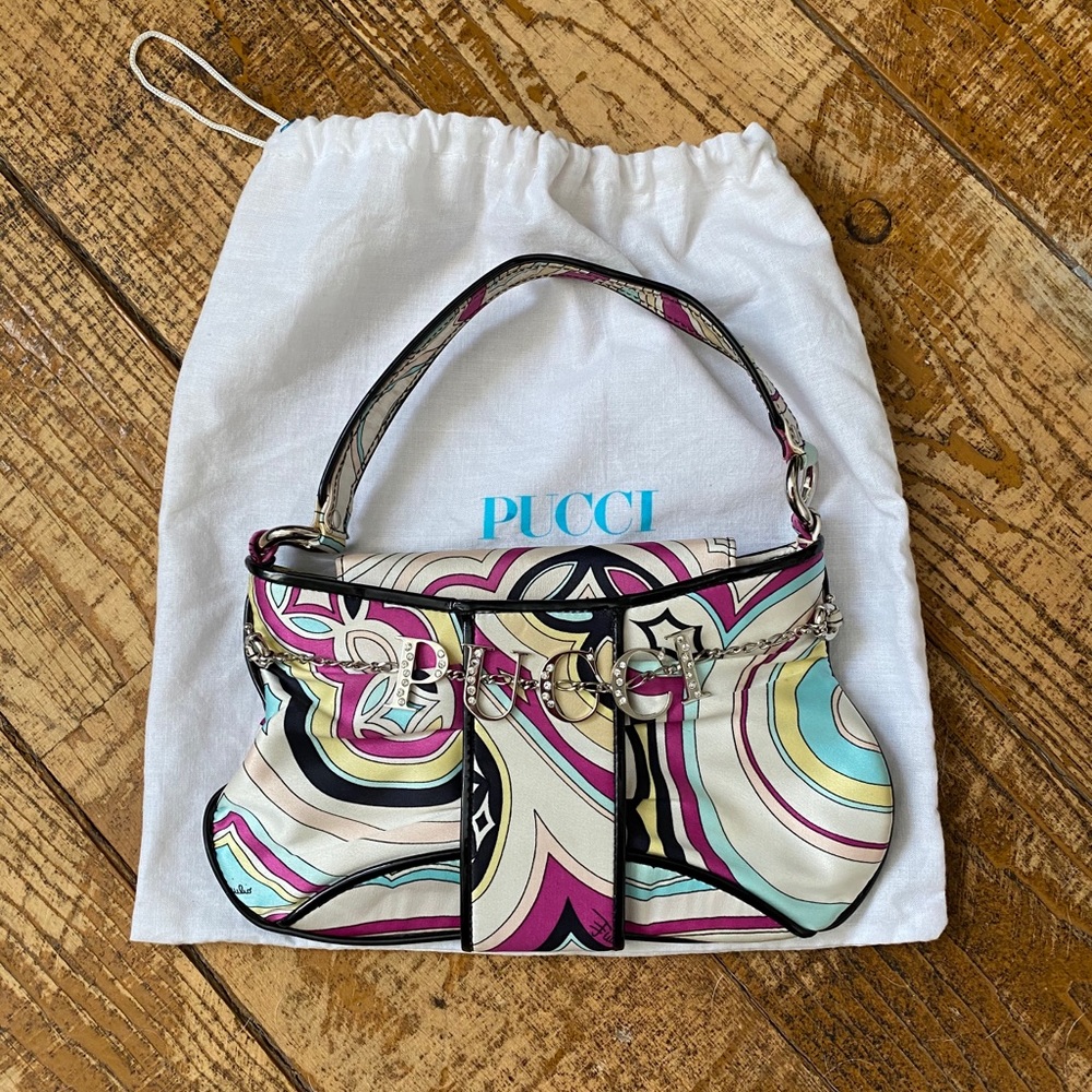 EMILIO PUCCI PRINT BAG WITH CHARM & DUST BAG